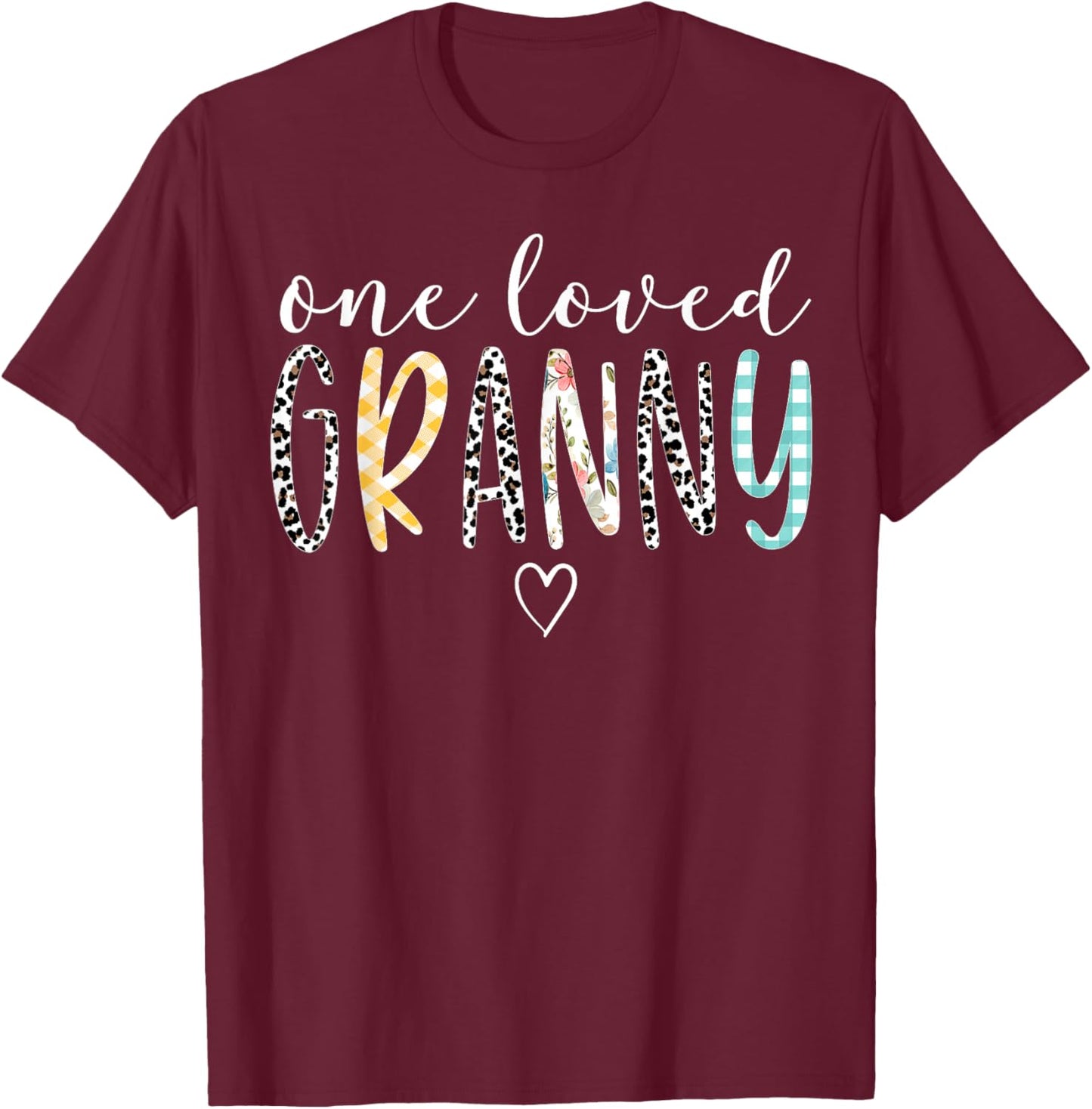 Granny Gifts Women One Loved Granny Mother's Day T-Shirt - T-Shirt | Maroon