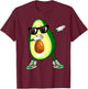 Dabbing Avocado Shirt Funny Vegan Food Lover Kids Women T-Shirt - T-Shirt | Maroon