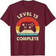 Level 15 Complete - 15th Wedding Anniversary For Couples T-Shirt - T-Shirt | Maroon