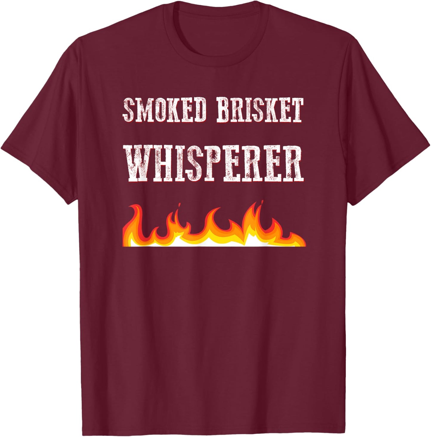 BBQ Theme - Smoked Brisket Whisperer - Smoking Meat Barbecue T-Shirt - T-Shirt | Maroon