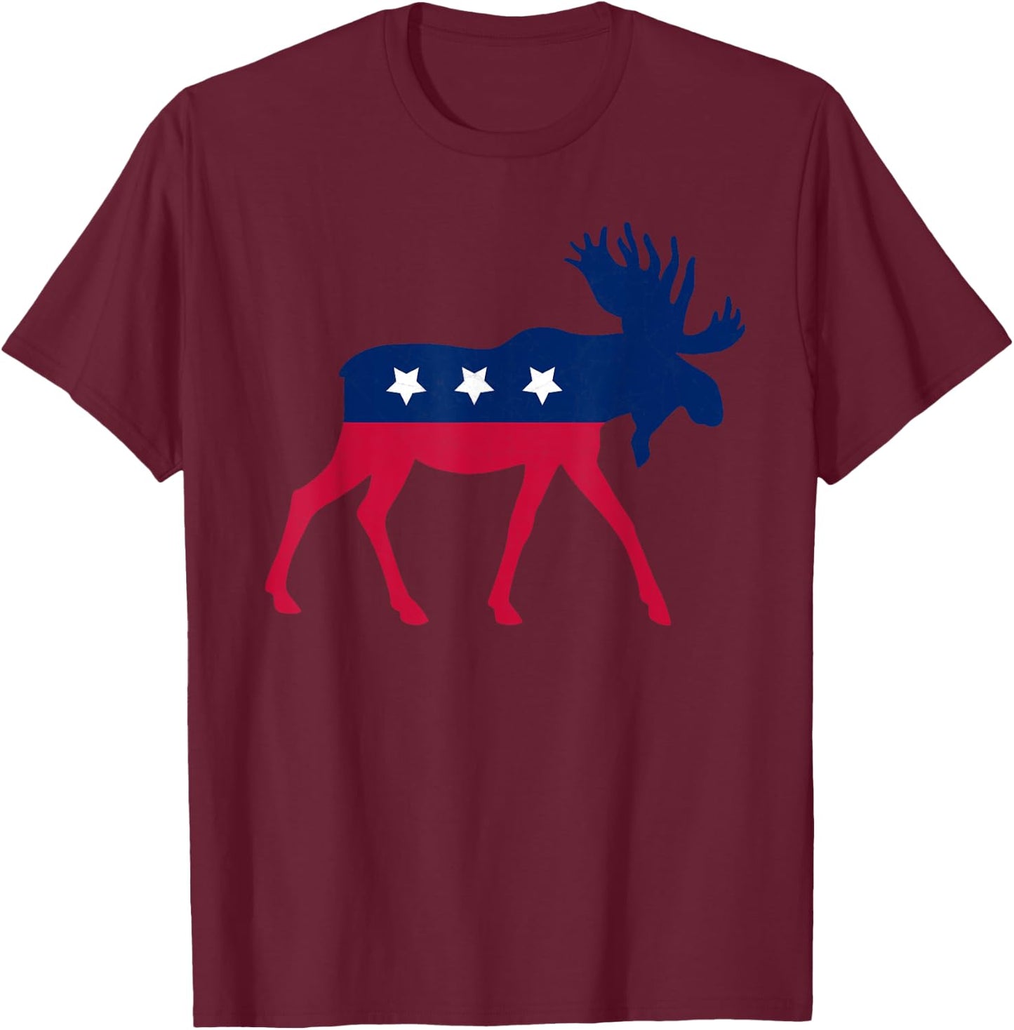 Teddy Roosevelt - Bull moose Progressive Party T-Shirt - T-Shirt | Maroon