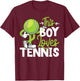 Funny Tennis Player Racket Boy This Boy Loves Tennis T-Shirt - T-Shirt | Maroon