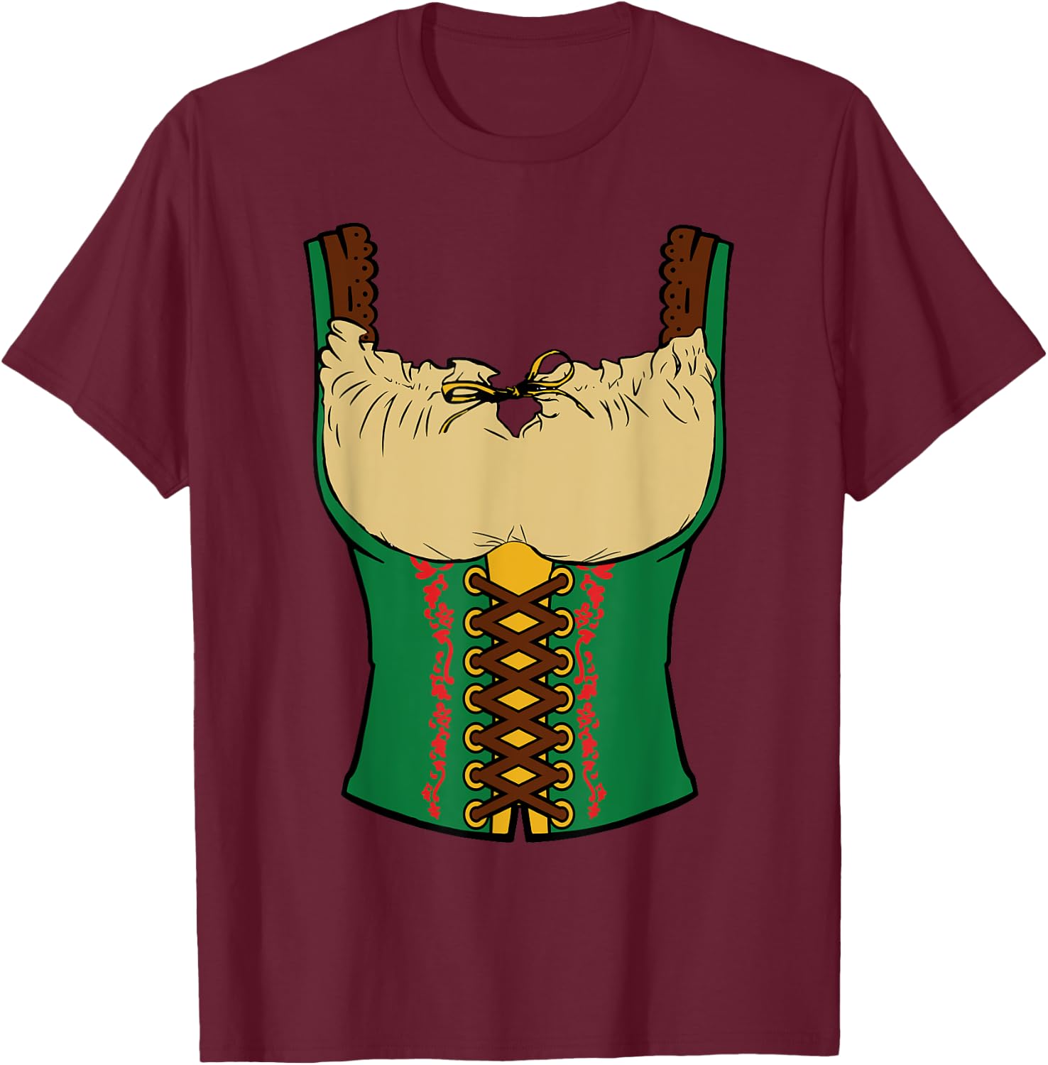 Oktoberfest Dirndl | Beer Festival in Germany Gift T-Shirt - T-Shirt | Maroon