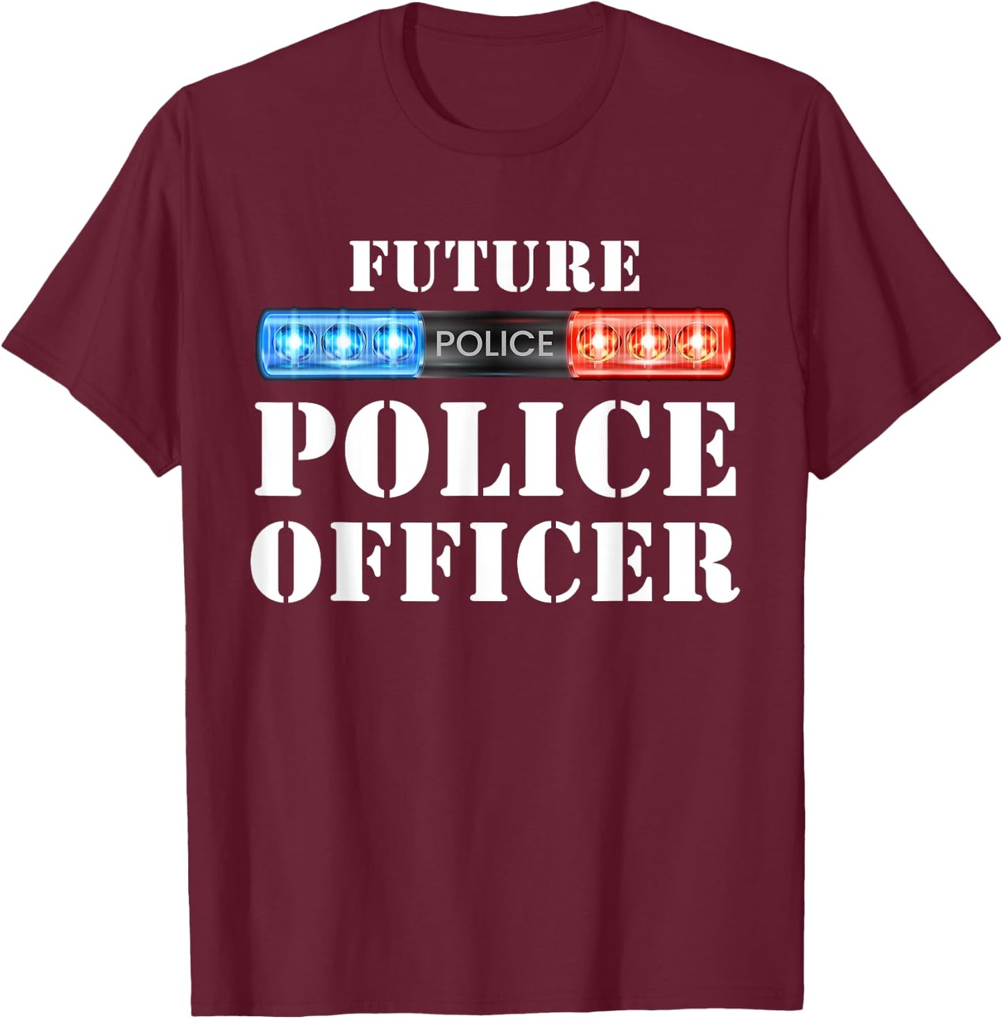 Future Police Officer Gift Patriotic Police Kids Men T-Shirt - T-Shirt | Maroon