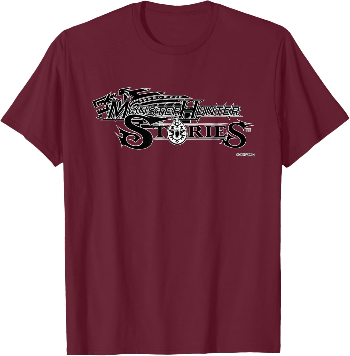 MONSTER HUNTER STORIES Logo T-Shirt - T-Shirt | Maroon
