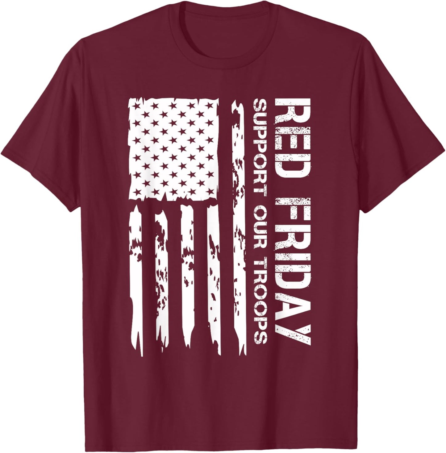 American Flag Red Friday Military Remember Everyone Deployed Women Men T-Shirt - T-Shirt | Maroon