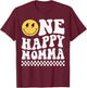 One Happy Dude Momma 1st Birthday Family Matching T-Shirt - T-Shirt | Maroon