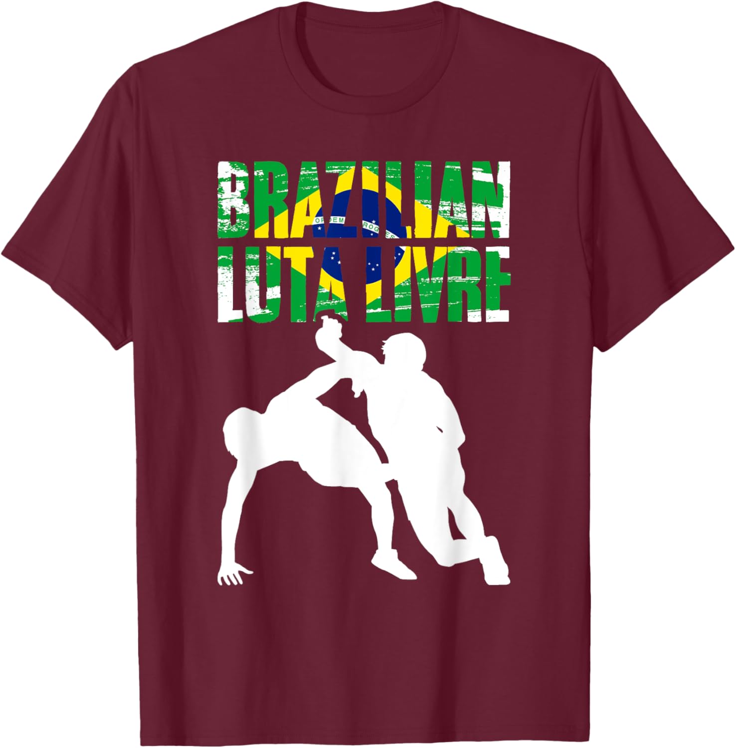 Luta Livre Awesome Brazilian Martial Arts Freestsyle Fighter T-Shirt - T-Shirt | Maroon
