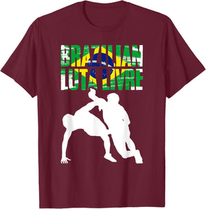 Luta Livre Awesome Brazilian Martial Arts Freestsyle Fighter T-Shirt - T-Shirt | Maroon