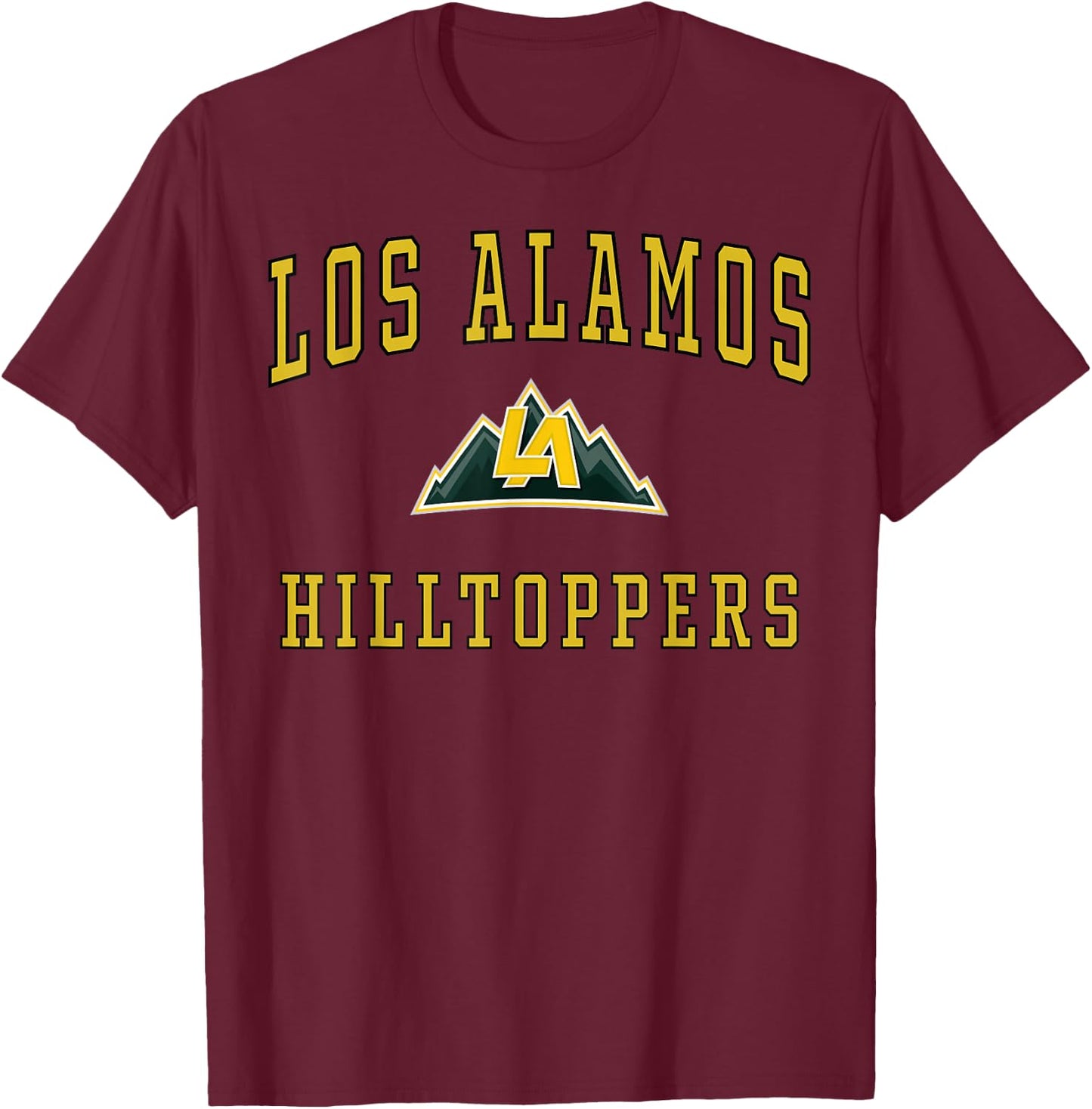 Los Alamos High School Hilltoppers C1 T-Shirt - T-Shirt | Maroon
