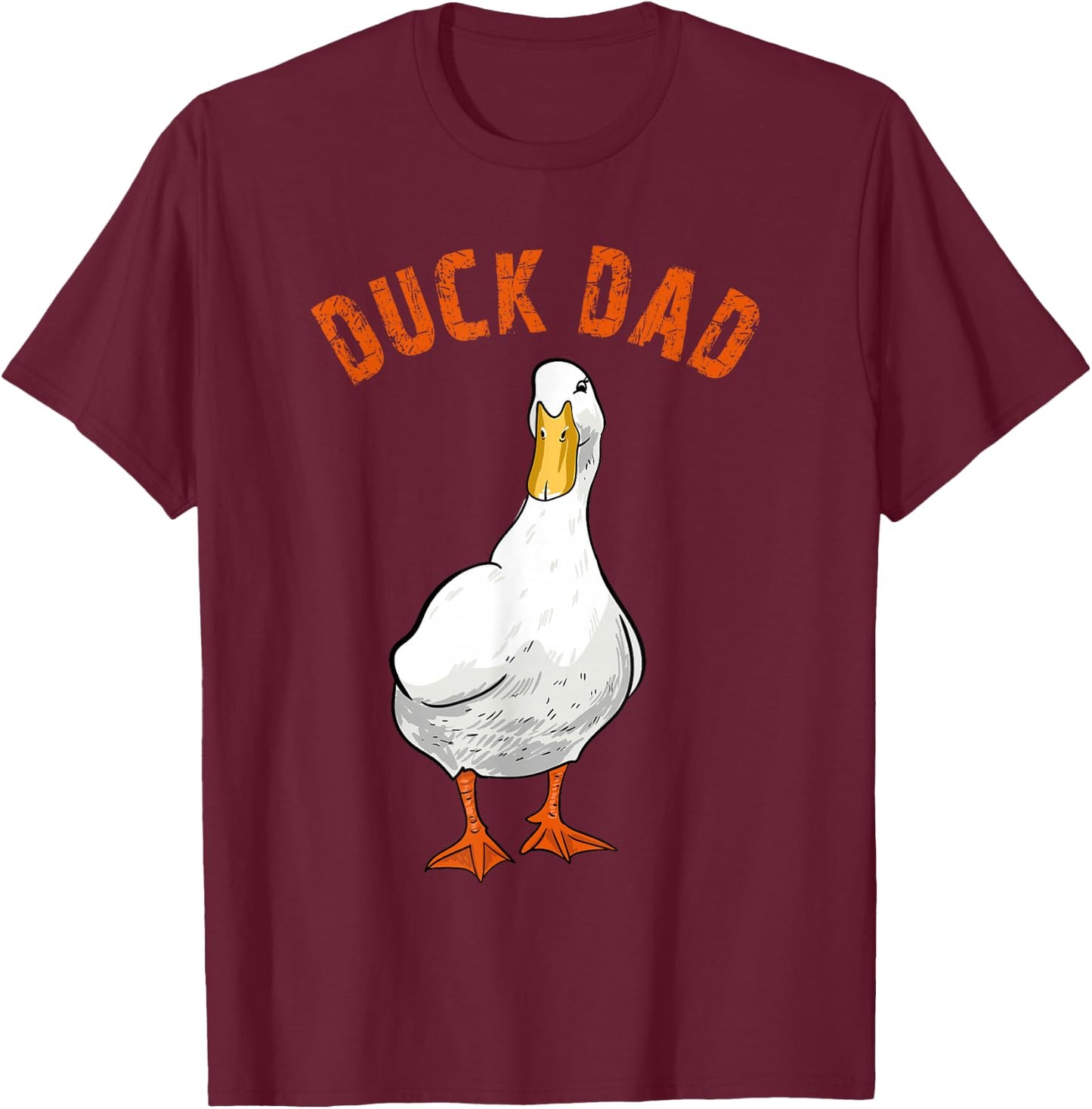 Cute Duck Dad Lover Illustration Gift Duck Owner Gifts T-Shirt - T-Shirt | Maroon