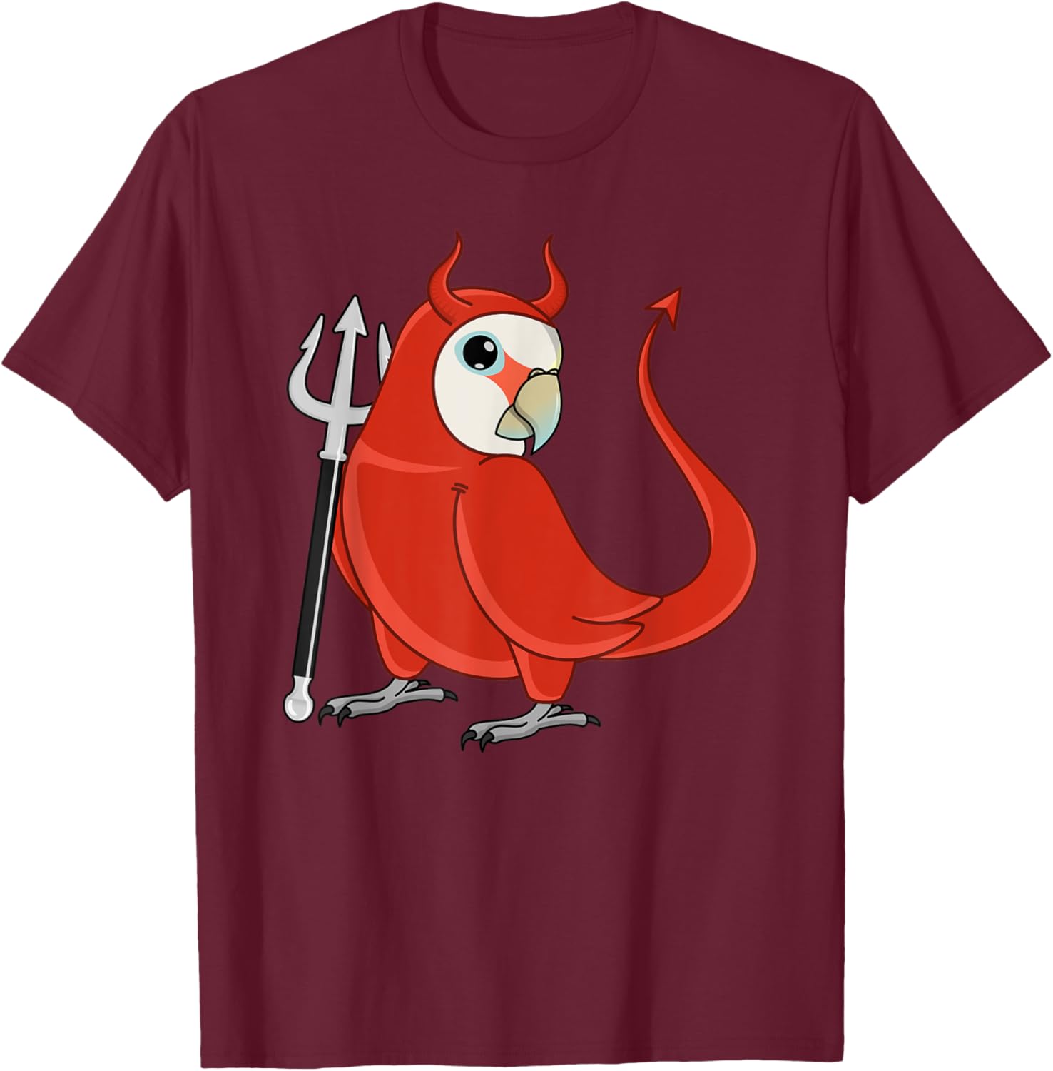 Scary Devil Costume Parrot I Goffins Cockatoo T-Shirt - T-Shirt | Maroon
