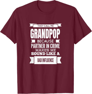 They Call Me Grandpop Special Grandpa T-Shirt - T-Shirt | Maroon