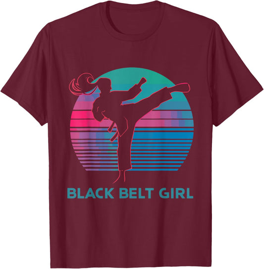 Black Belt Girl T-Shirt - T-Shirt | Maroon
