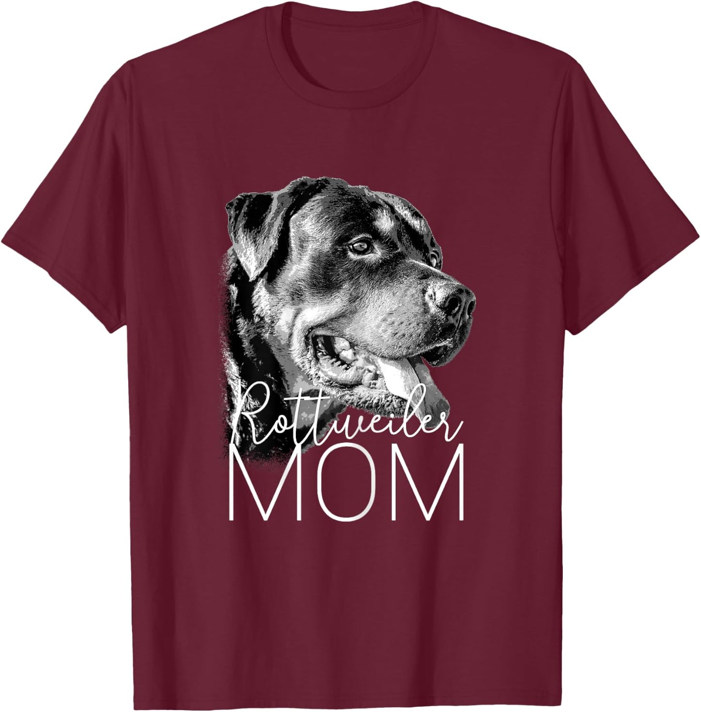 Dog Mom Rottweiler Dog Mum Kids T-Shirt - T-Shirt | Maroon