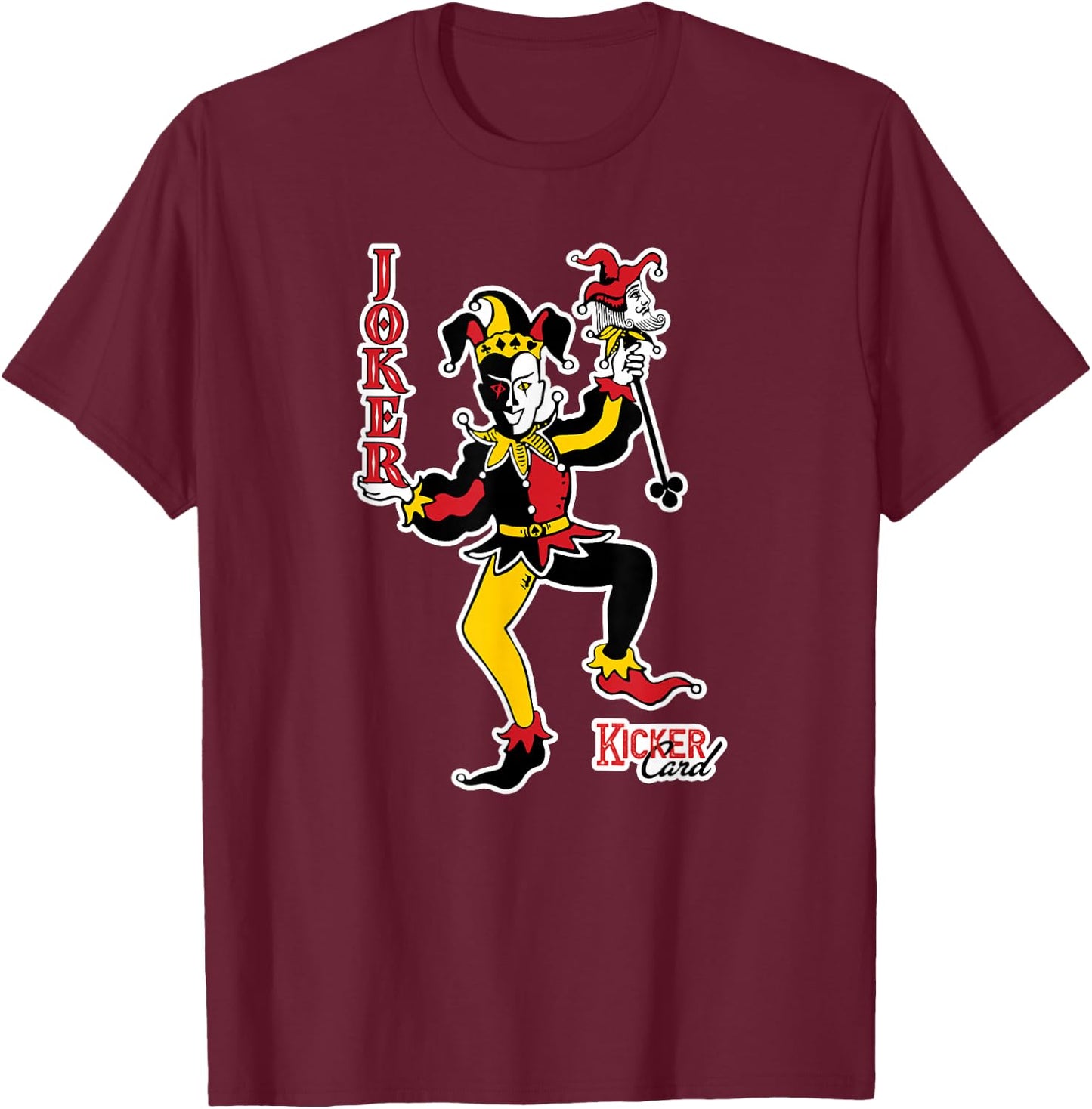 Joker Card Funny Poker Bridge Player Gift T-Shirt - T-Shirt | Maroon