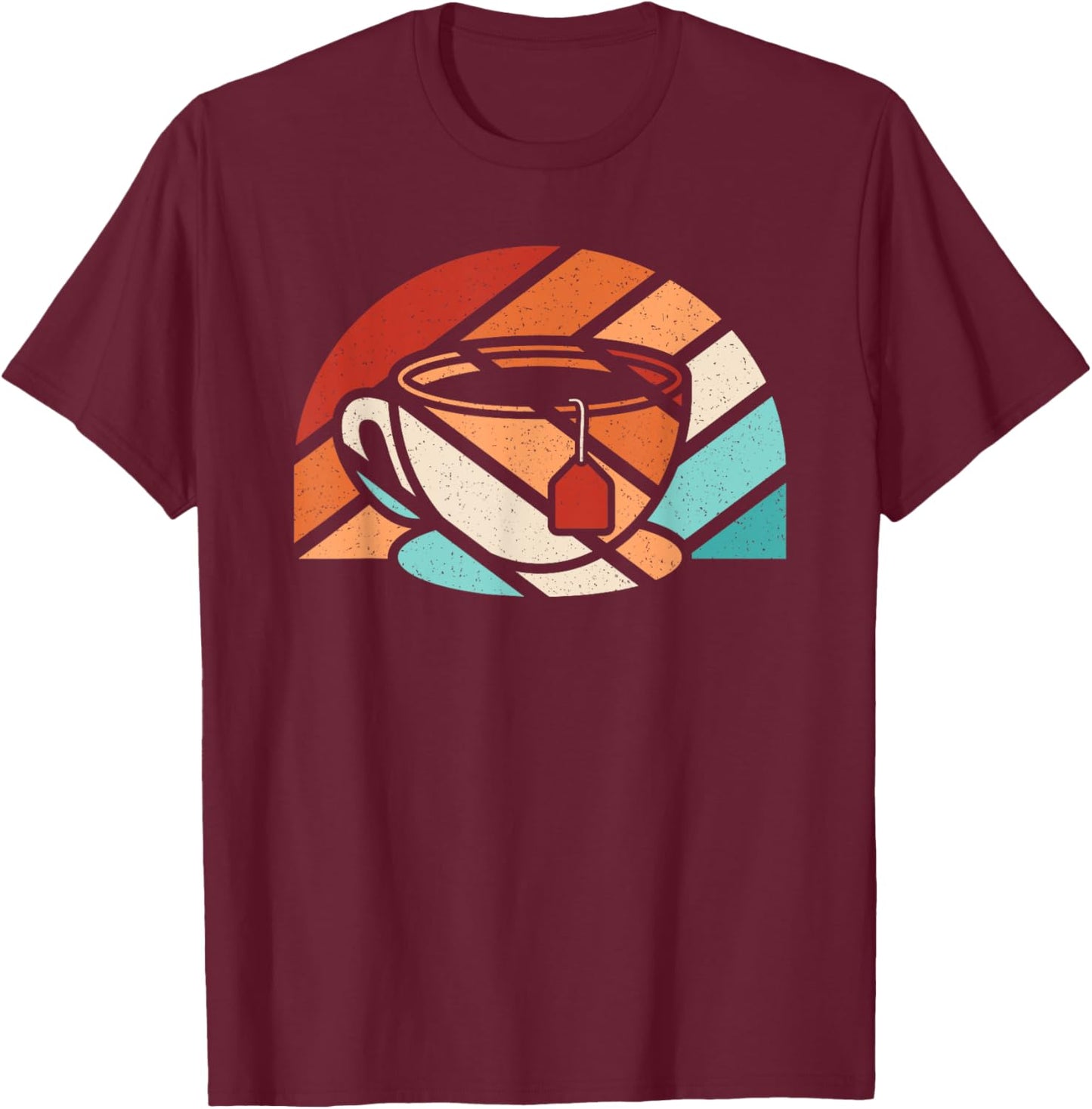 Cup Of Tea Retro Tea Lover T-Shirt - T-Shirt | Maroon