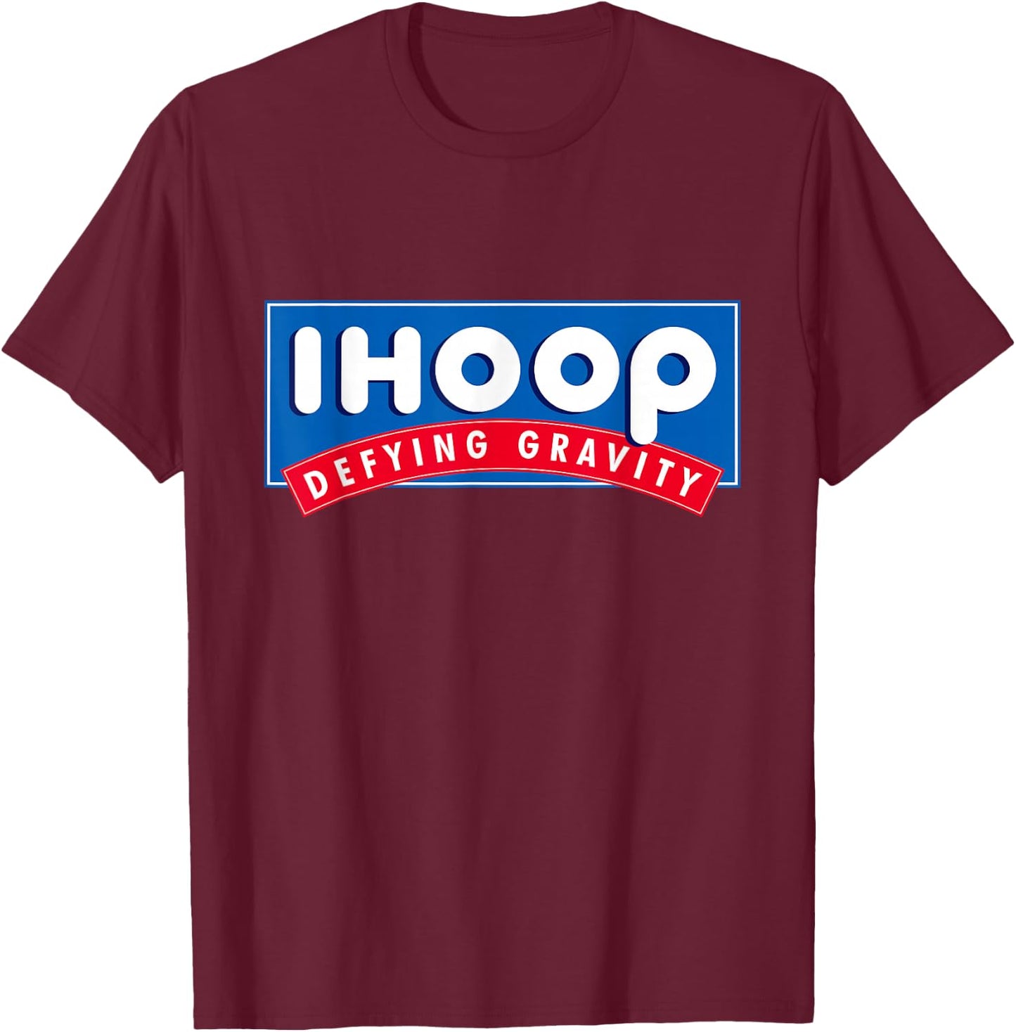 Ihoop I Hoop Defying Gravity - Basketball & Basketballer Small T-Shirt - T-Shirt | Maroon