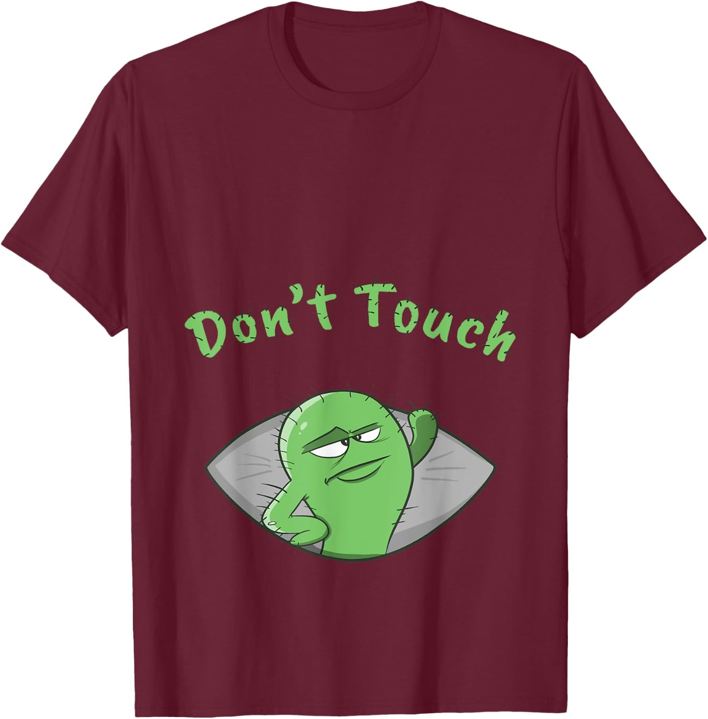 Don't Touch My Belly Pregnancy Announcement Mother's Day T-Shirt - T-Shirt | Maroon