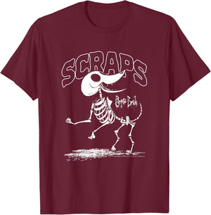 Corpse Bride Scraps Skeleton Dog Movie T-Shirt - T-Shirt | Maroon