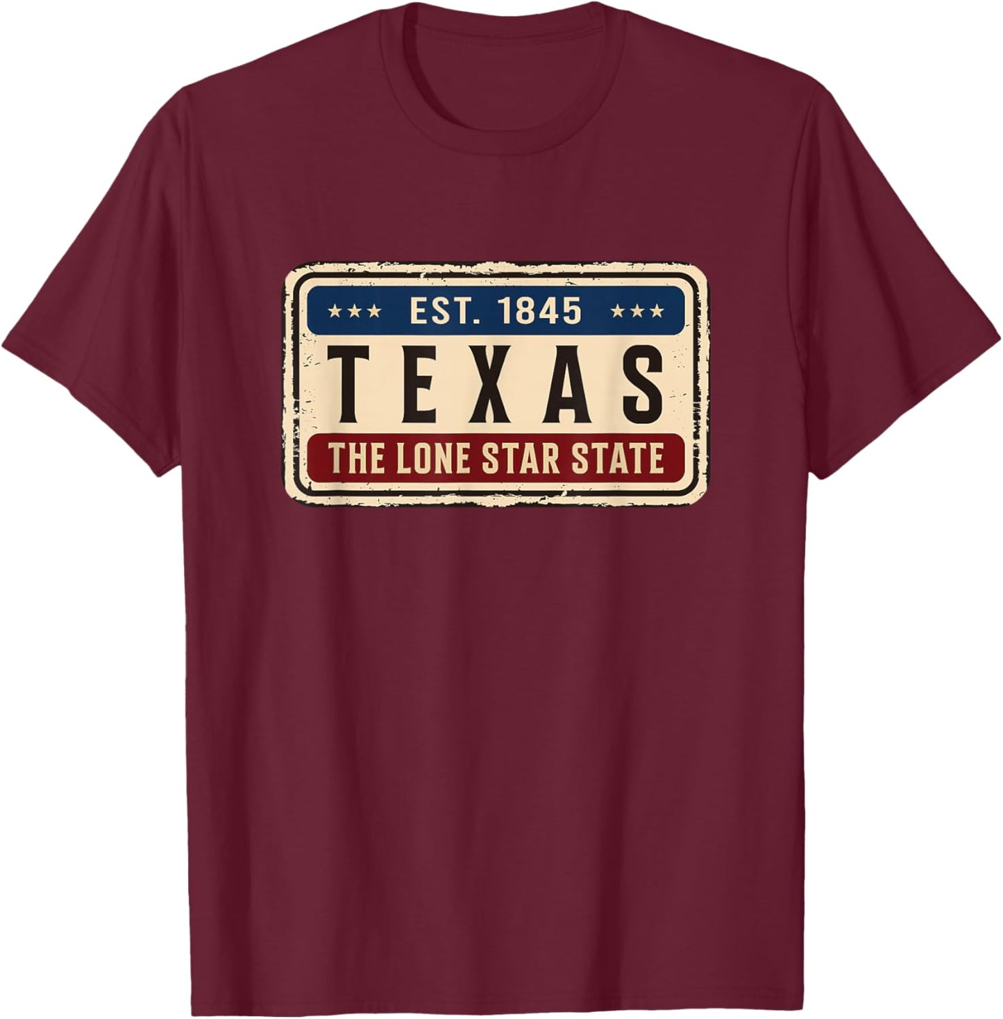 Texas - Retro/Vintage Design - Classic T-Shirt - T-Shirt | Maroon