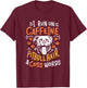I Run On Caffeine Dog Hair & Cuss Words - Coffee & Pitbulls T-Shirt - T-Shirt | Maroon