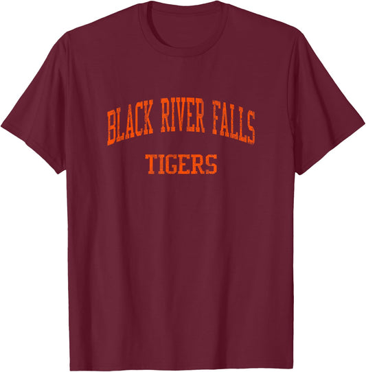 Black River Falls High School HS Black River Falls WI Vintag T-Shirt - T-Shirt | Maroon