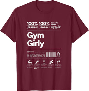 100% Organic Gym Girly - Muscle Mommy Pump Cover Statement T-Shirt - T-Shirt | Maroon