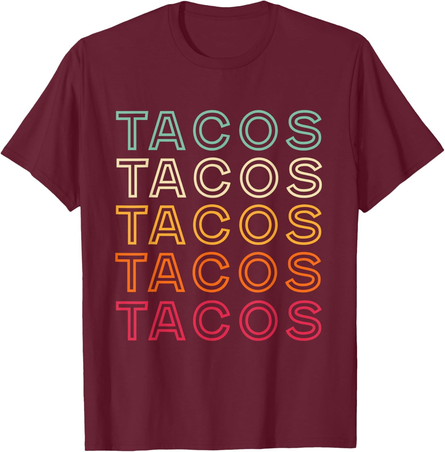 Retro Tacos Vintage Tacos T-Shirt - T-Shirt | Maroon