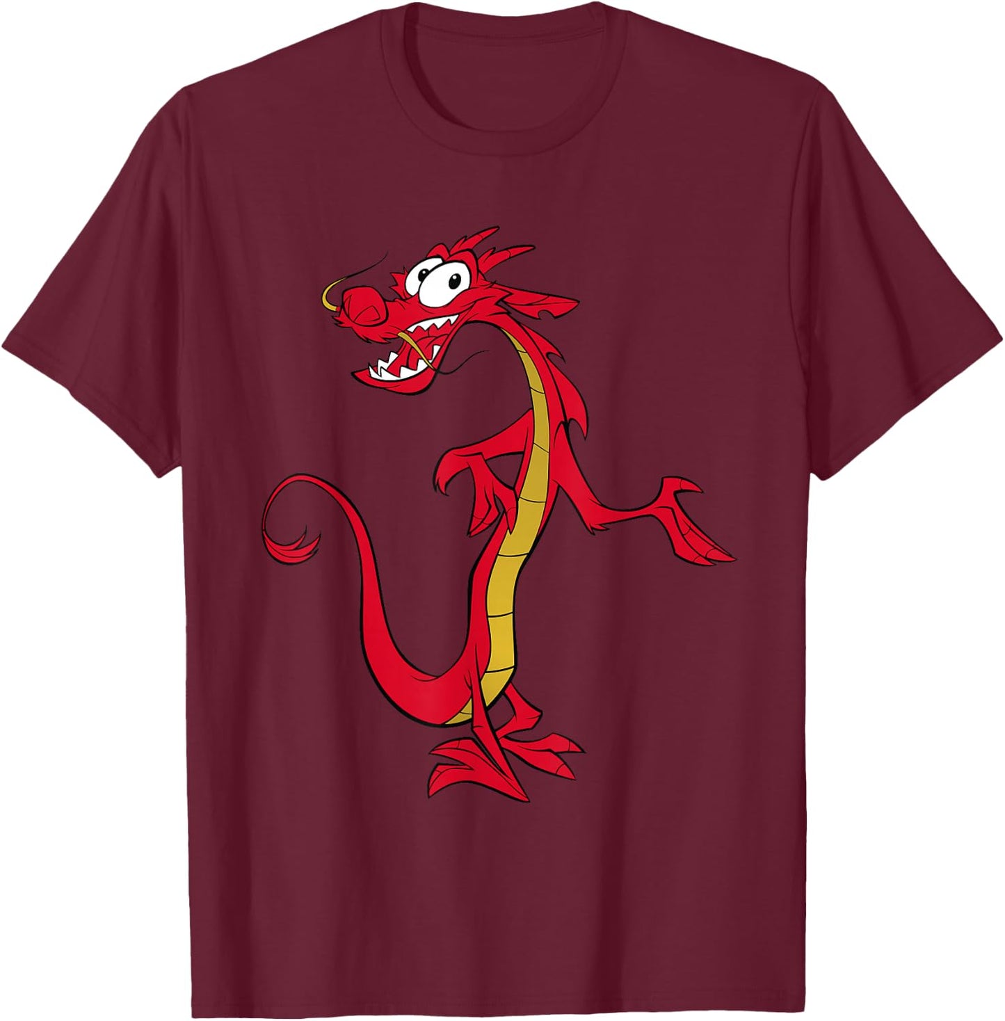 Disney Mulan Mushu Dragon T-Shirt - T-Shirt | Maroon