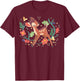 Disney Bambi - Plants Leaves And Flowers T-Shirt - T-Shirt | Maroon