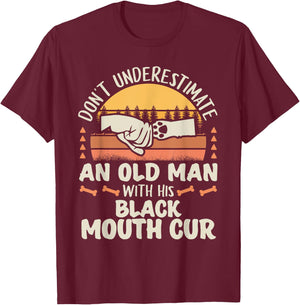 Black Mouth Cur Shirt Men Women Dog Mom Dog Lover T-Shirt - T-Shirt | Maroon