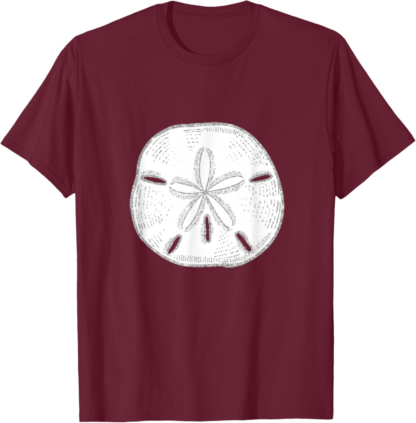Sea Shells and Silver Sand Dollar T-Shirt - T-Shirt | Maroon