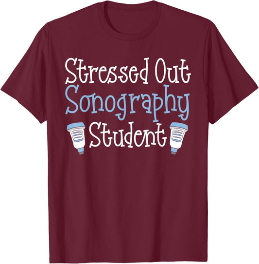 Ultrasound Tech Sonogram Technician Sonography Student T-Shirt - T-Shirt | Maroon