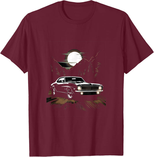 Muscle Car Classic Car Vintage T-Shirt - T-Shirt | Maroon