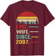 18th Wedding Anniversary Epic Wife Since 2007 T-Shirt - T-Shirt | Maroon