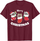 Cute Siamese Cats In Christmas Stockings For Christmas T-Shirt - T-Shirt | Maroon