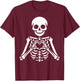 Skeleton Hands Heart Sign Retro Halloween Skeleton Hand Sign T-Shirt - T-Shirt | Maroon