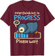 Penguin Overthinking In Progress T-Shirt - T-Shirt | Maroon