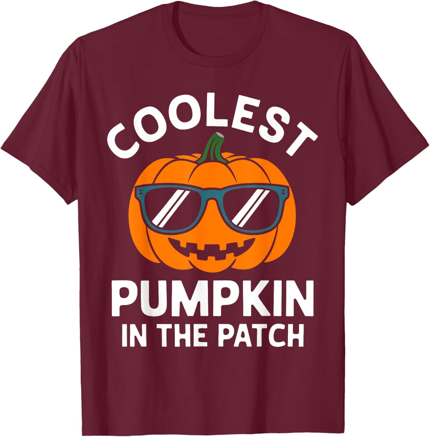 Toddler Boy Pumpkin Patch Shirt Kids Funny Halloween Costume T-Shirt - T-Shirt | Maroon