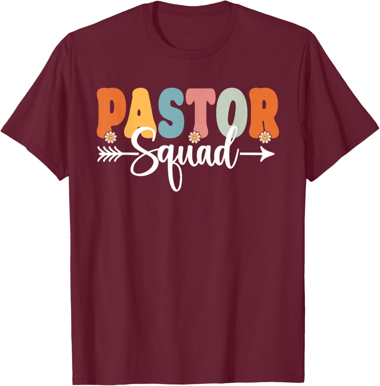 Pastor Squad Back To School Teachers Students Pastor Crew T-Shirt - T-Shirt | Maroon