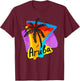 Aruba Palm Bird T-Shirt - T-Shirt | Maroon