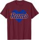 Starmount Rams Over Heart T-Shirt - T-Shirt | Maroon