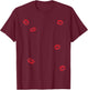 Kissed with Love: Playful and Flirty Lipstick Kisses T-Shirt - T-Shirt | Maroon
