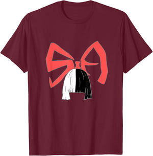 Sia - Bow T-Shirt - T-Shirt | Maroon