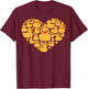 Funny Rubber Duck Gift Women Cool Rubber Ducks Heart T-Shirt - T-Shirt | Maroon