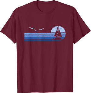 Segler Skipper Segelboot Kapitän Segeln T-Shirt - T-Shirt | Maroon