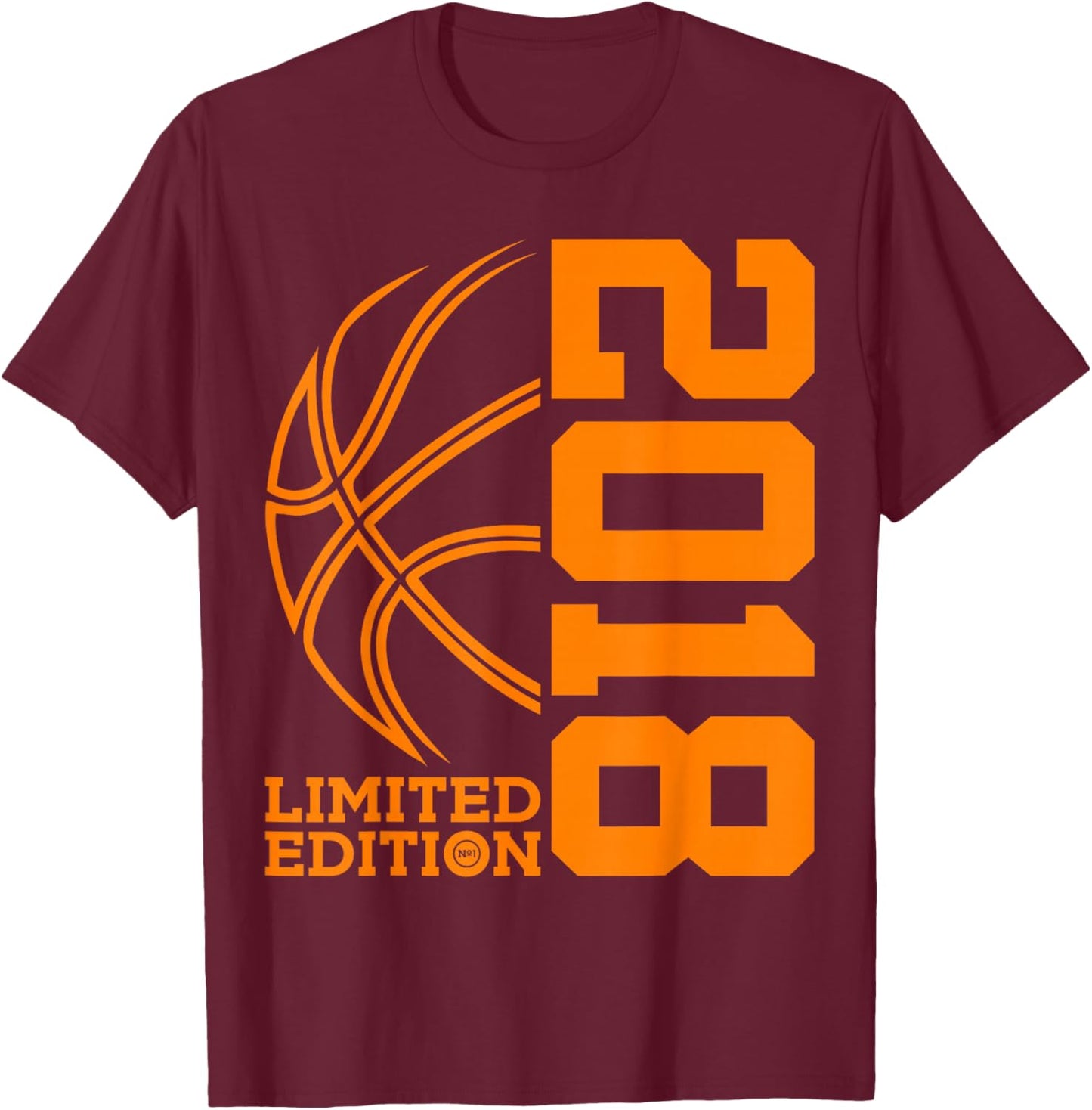 7th BIRTHDAY BASKETBALL LIMITED EDITION 2018 T-Shirt - T-Shirt | Maroon