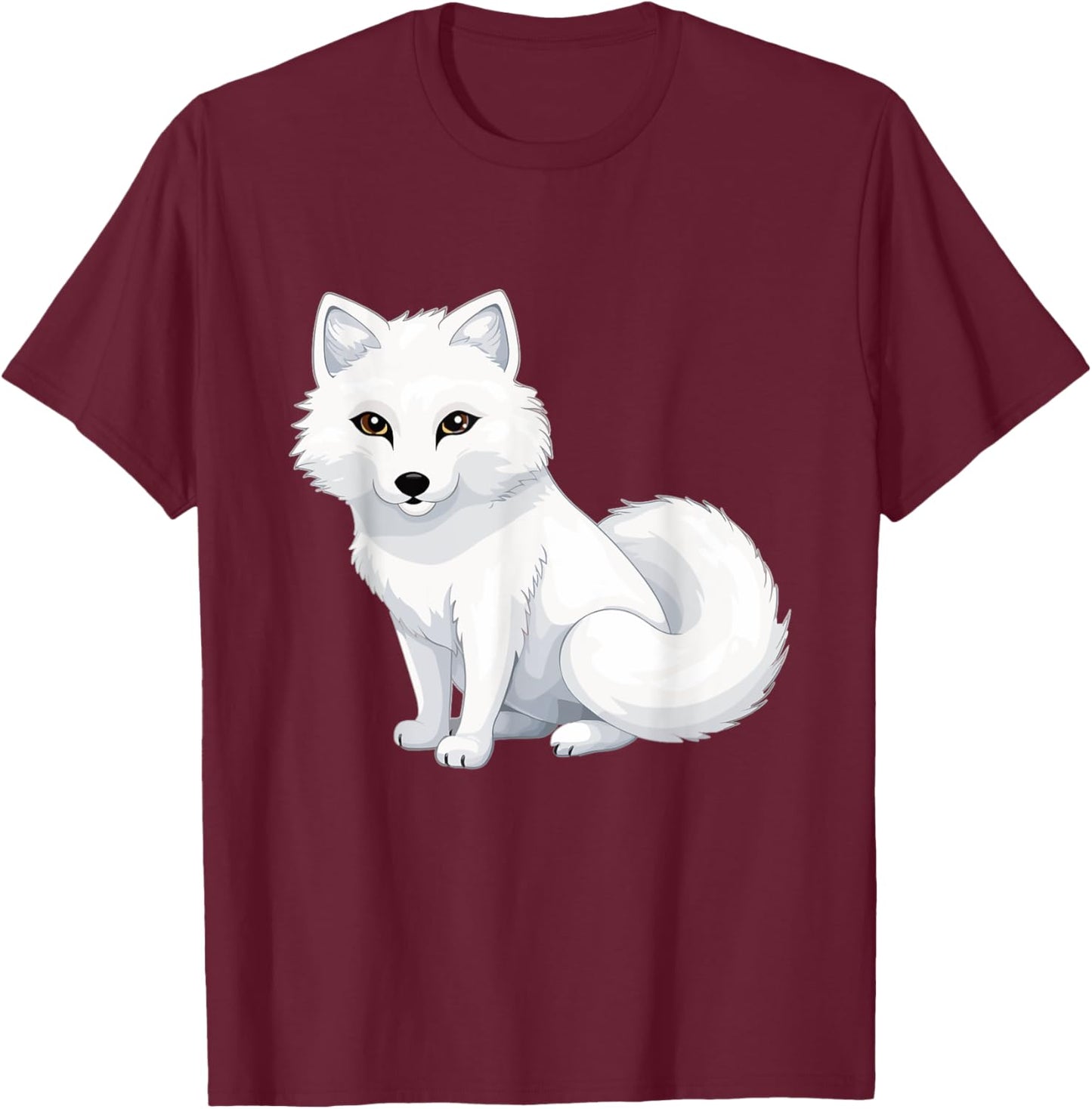 Arctic Fox Artic Animals Cute Artic Fox Lover Pajamas T-Shirt - T-Shirt | Maroon