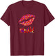 Sexy Kiss, Red Hot Lips Muah! T-Shirt - T-Shirt | Maroon